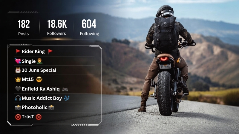 Cool Bike Rider Bio for Instagram – Boys Edition