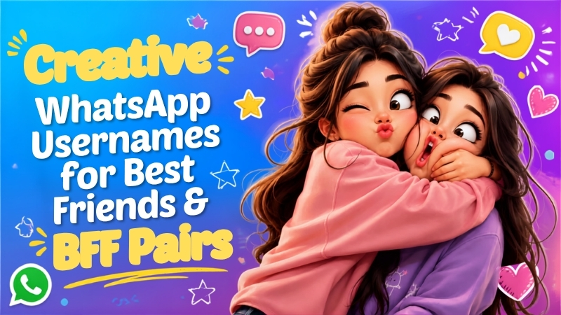 Creative WhatsApp Usernames for Best Friends & BFF Pairs