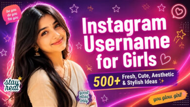 Instagram Username for Girls_ 500+ Fresh, Cute, Aesthetic & Stylish Ideas ✨