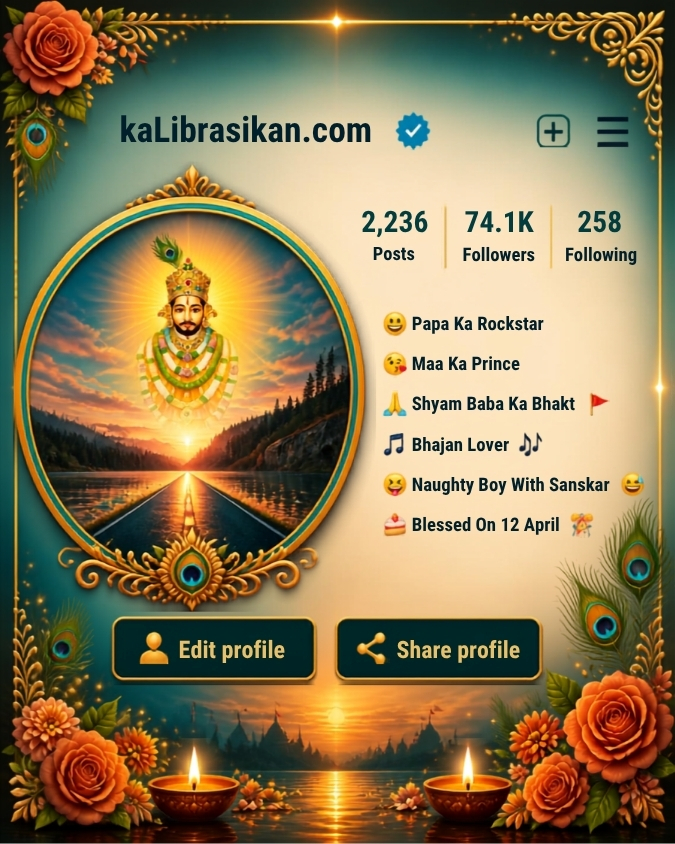 Khatu Shyam Bio for Instagram (Easy Copy & Paste)