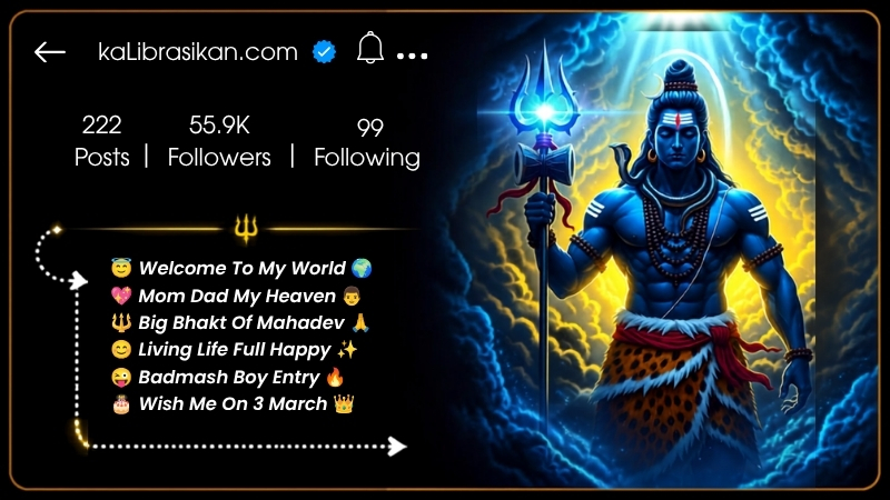 Mahadev Bio for Instagram in English