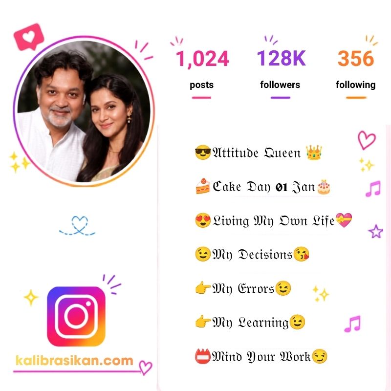 Stylish Font Mom Dad Bio for Instagram
