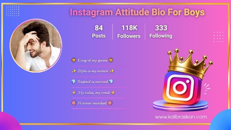 Instagram Attitude Bio For Boys​