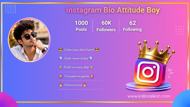 Instagram Bio Attitude Boy​